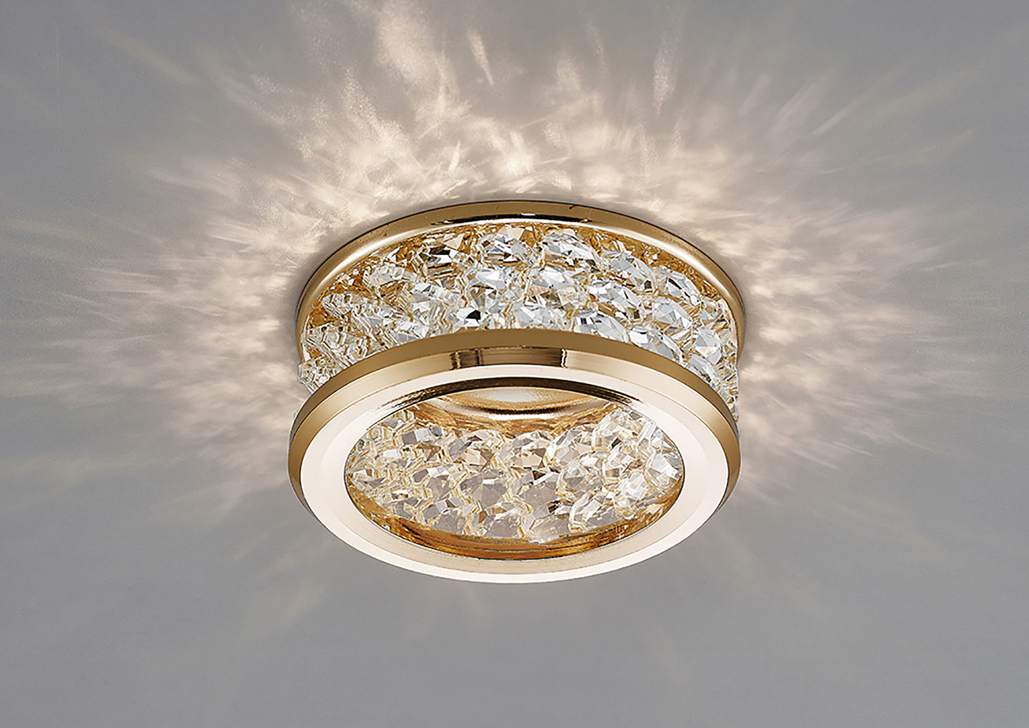 IL30835FG  Dante GU10 Downlight With Crystal Beads French Gold